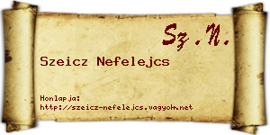 Szeicz Nefelejcs névjegykártya